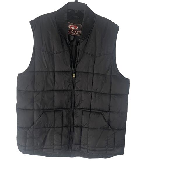 Roper Range Gear Men's Big & Tall Size 2XL Black Puffer Outdoor Vest